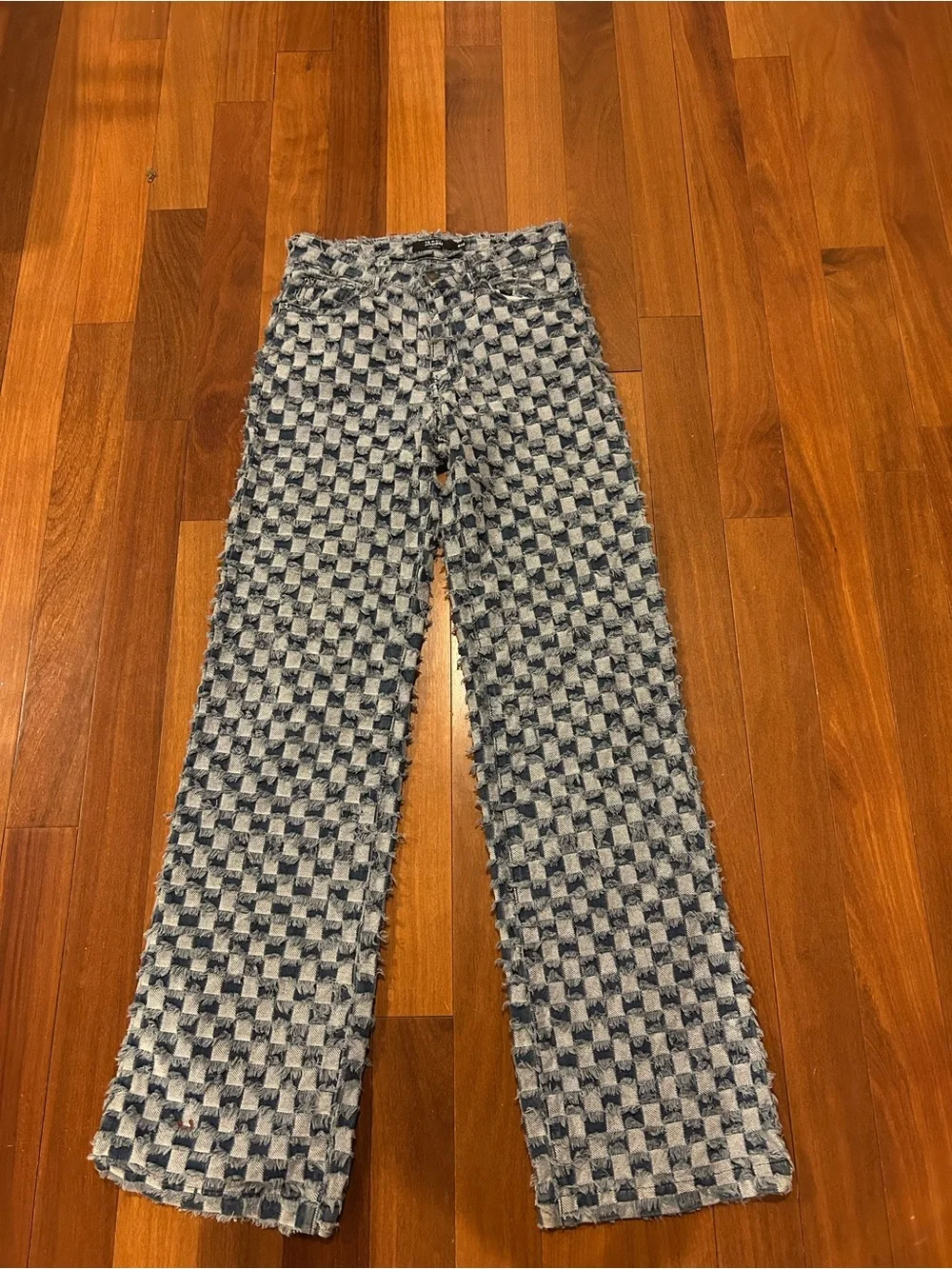Jaded London Checkerboard Distressed Jeans waist 24